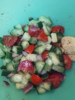 A picture of Greek Cucumber Salad.