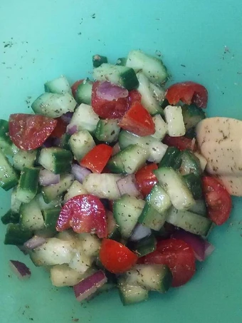 Recipe Salad Mentimun Yunani which Delicious