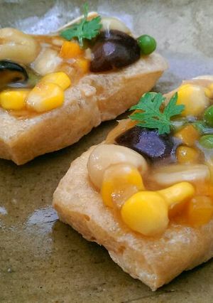 Hình của món Đậu Hủ Chiên Sốt Ngũ Sắc (Món Chay).