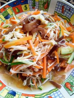 涼拌金針菇(開胃涼拌菜)(素食料理)(清冰箱料理) 的食譜成品照片
