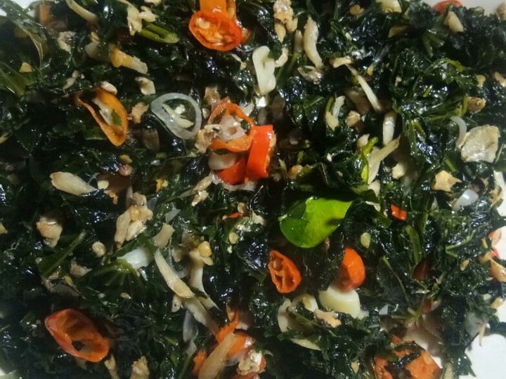 Bagaimana Membuat Oseng-oseng daun pepaya jepang &amp;amp; ikan teri Anti Gagal