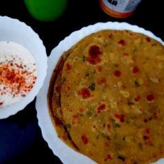 A picture of Sweet Potato (shakarkand) Paratha.