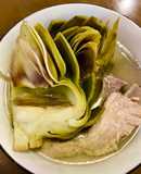 Canh bông atiso hầm sườn heo và cách sơ chế atiso