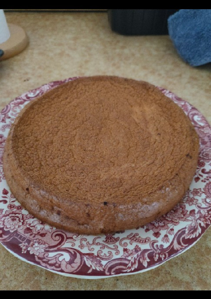 Una foto de Bizcocho de chocolate fit bajo en calorías y alto en proteína