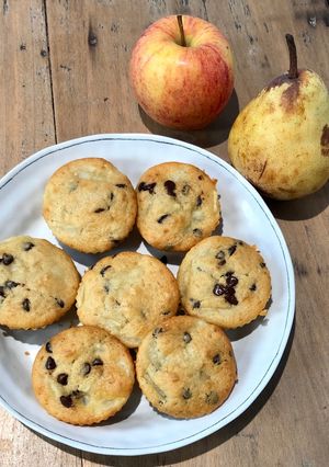 Une photo de Muffin poires-chocolat