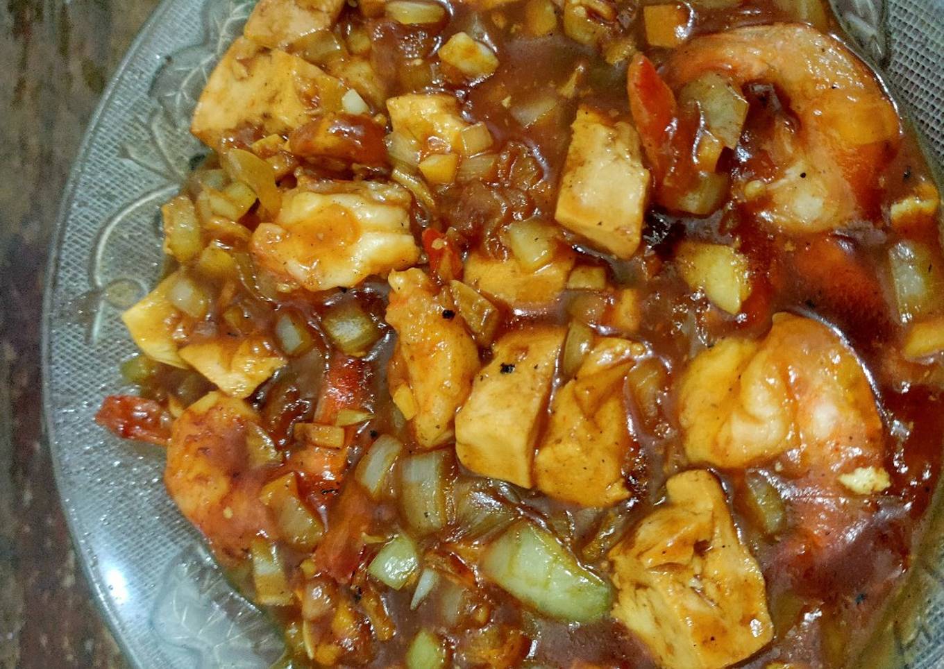 Udang Tahu Saus Madu