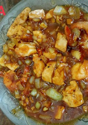Foto resep Udang Tahu Saus Madu