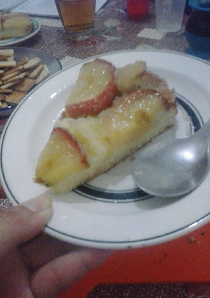 Una foto de Torta invertida de manzana