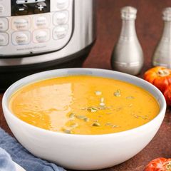 A picture of Instant Pot Pumpkin Soup.