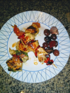 Una foto de Brochetas de verduras