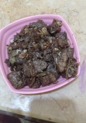 صورة لوصفة كبده بالبصل والثوم
