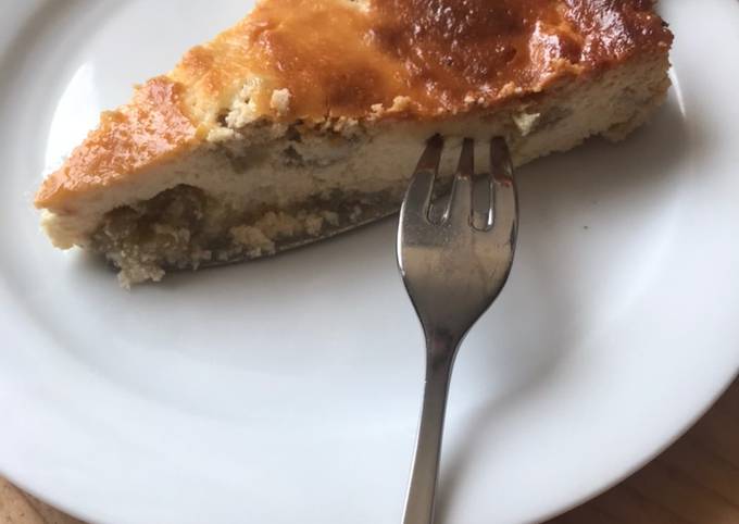 Käsekuchen mit Rhabarber