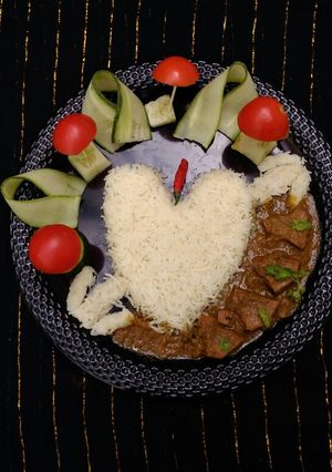 A picture of Jackfruit Curry platter.