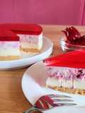 No-Bake! Multi-Layered Roselle Peanut Cheesecake with a Sweet and Tart Flavor