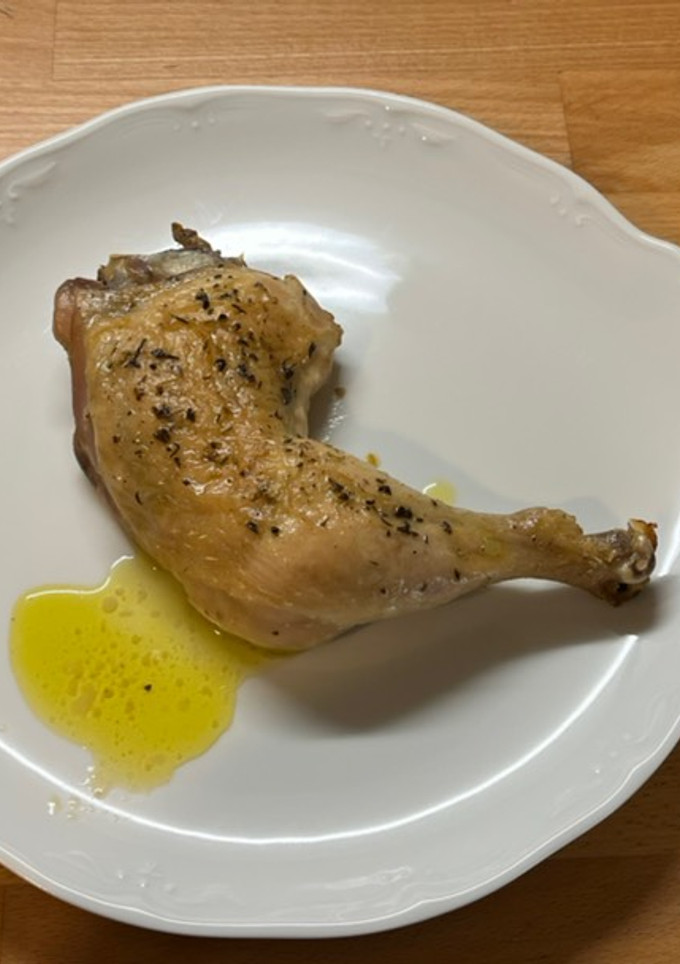 Una foto de Muslos de pollo al horno