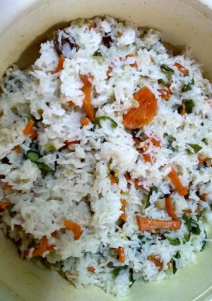 A picture of Mix vegetable pullav.