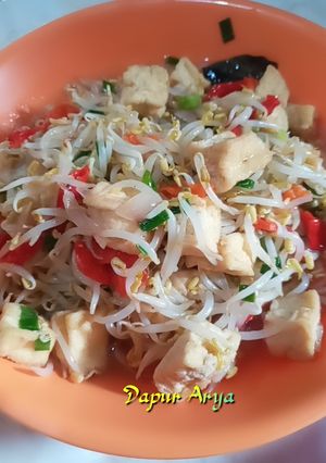 Foto resep Tumis sayur toge + tahu