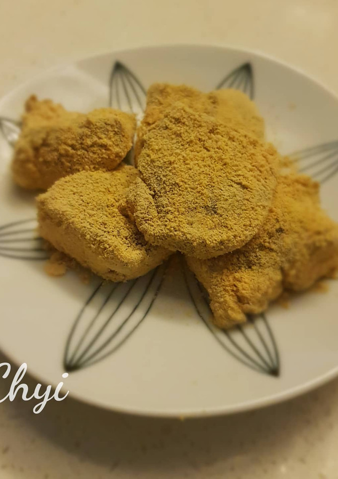 簡易日式蕨餅~蓮藕粉版、全聯黑糖涼糕 的食譜成品照片