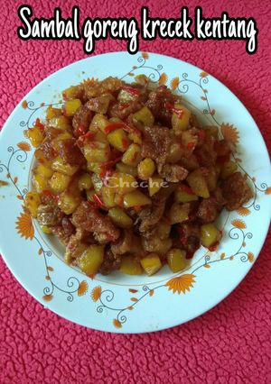 Foto resep Sambal goreng krecek kentang bumbu sederhana