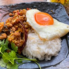 Thai Gaprao Rice (Readymade sauce) A picture of Thai Gaprao Rice (Readymade sauce).