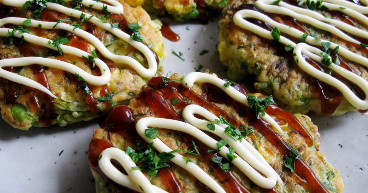 Cabbage Outer Leaves & Seafood Okonomiyaki Recipe by Hiroko Liston