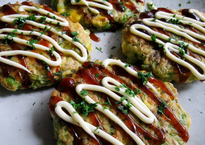 Cabbage Outer Leaves & Seafood Okonomiyaki