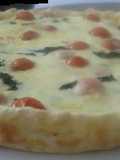 Tarta caprese con jamón