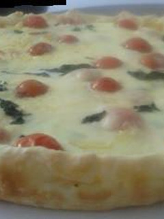 Una foto de Tarta caprese con jamón