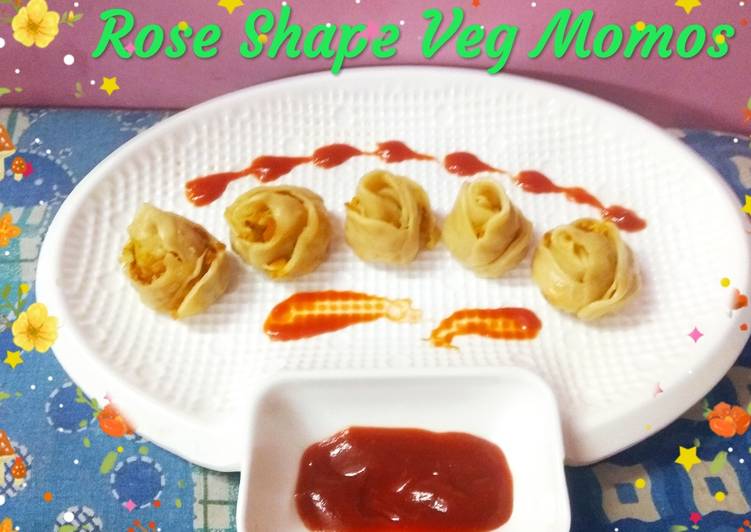 Rose Shape Veg Momos