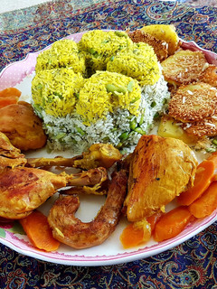 عکسی از دستور باقالی پلو با مرغ