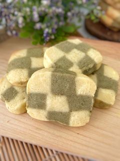 Foto resep Matcha Checkerboard Cookies