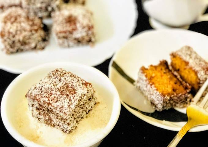 Carrot lamingtons