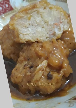 Foto resep Bistik bola2 daging ayam udang