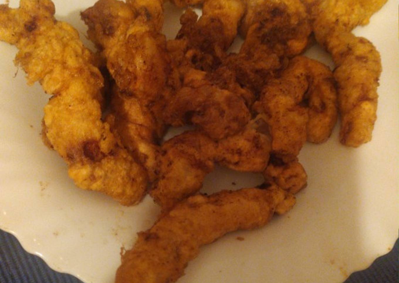 Tiras de pollo a la naranja y canela