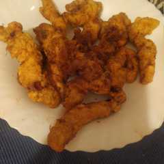 Una foto de Tiras de pollo a la naranja y canela