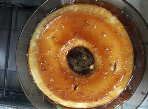 Una foto de Flan de leche condensada