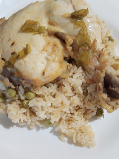Una foto de Cuarto de pollo con arroz