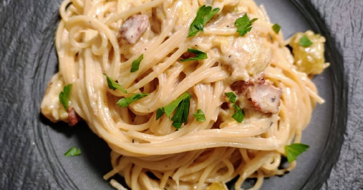 Zucchini and bacon spaghetti Recipe by Robert Gonzal Cookpad