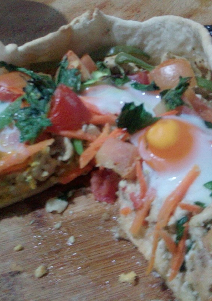 Una foto de Torta pollo y verduras