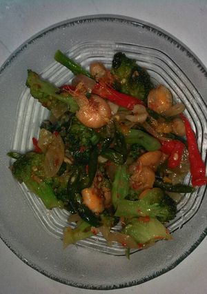 Foto resep Tumis udang brokoli