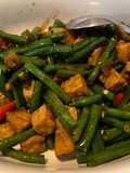 Tumis tempe kacang panjang