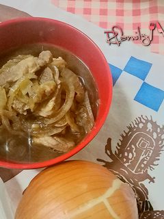 รูปของ หมูตุ๋นหอมหัวใหญ่ ดาชิซุป (หมูตุ๋นOnion สไตล์ญี่ปุ่น)