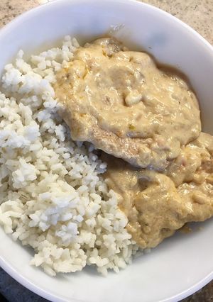 Hagymás sertéskaraj rizzsel recept fotója