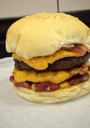 Una foto de Hamburguesa casera americana