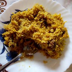 A picture of Goat Pilau.