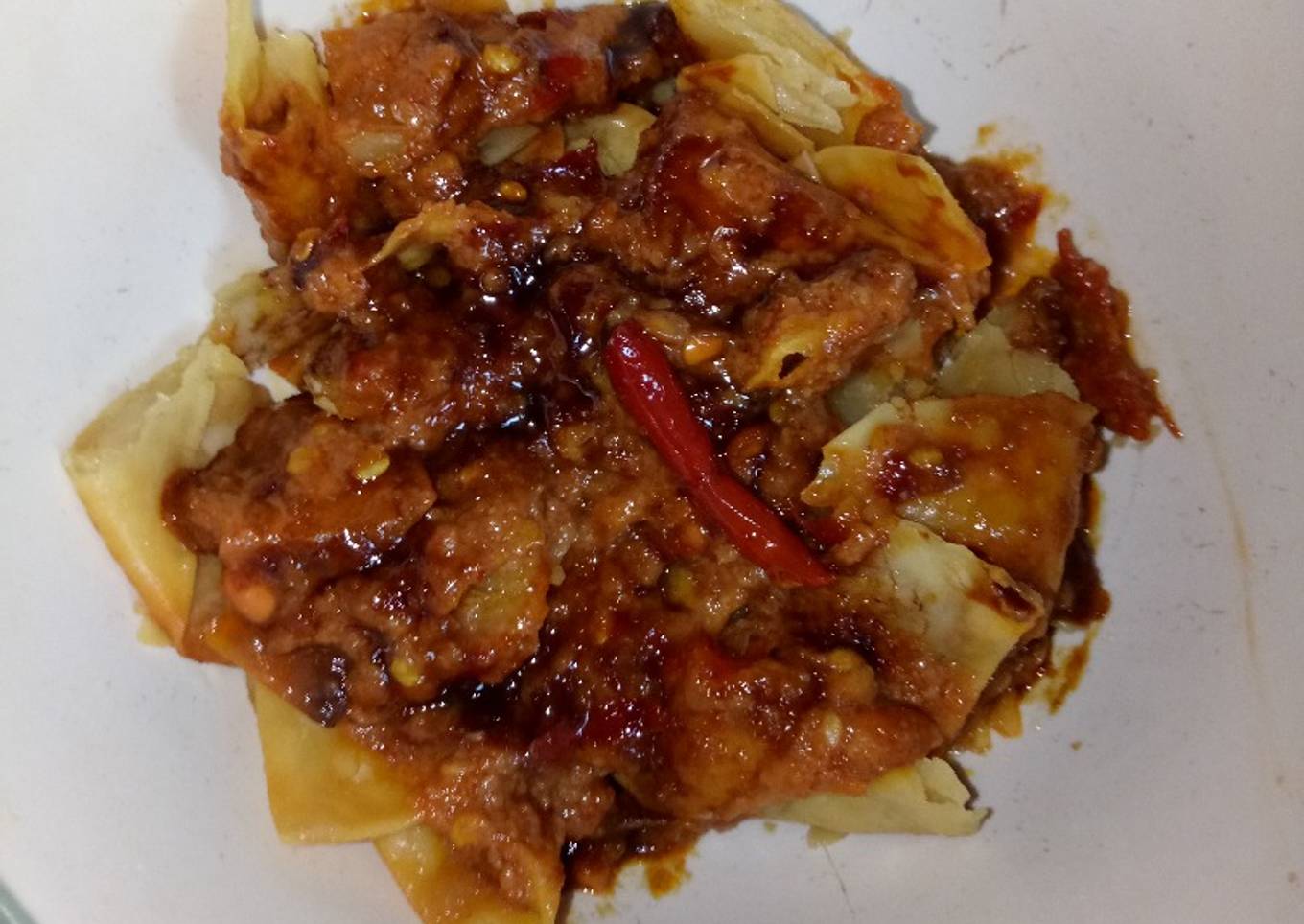 Batagor pangsit ayam tanpa tapioka