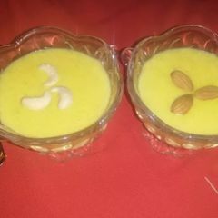 A picture of Shahi kesar phirni.