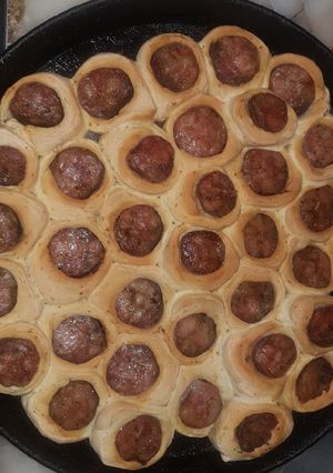 Una foto de Pancitos con corazón de chorizo