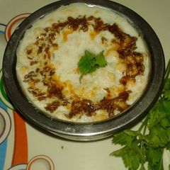 A picture of Special raita boondi with cucumber mix.
