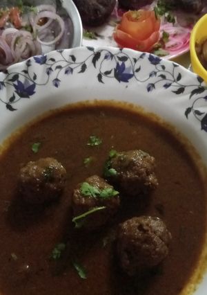 A picture of Kofta masala.